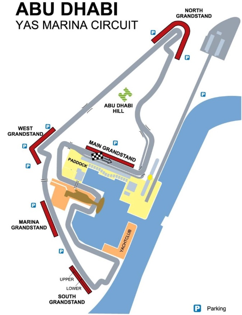 F1 Abu Dhabi Streckenplan