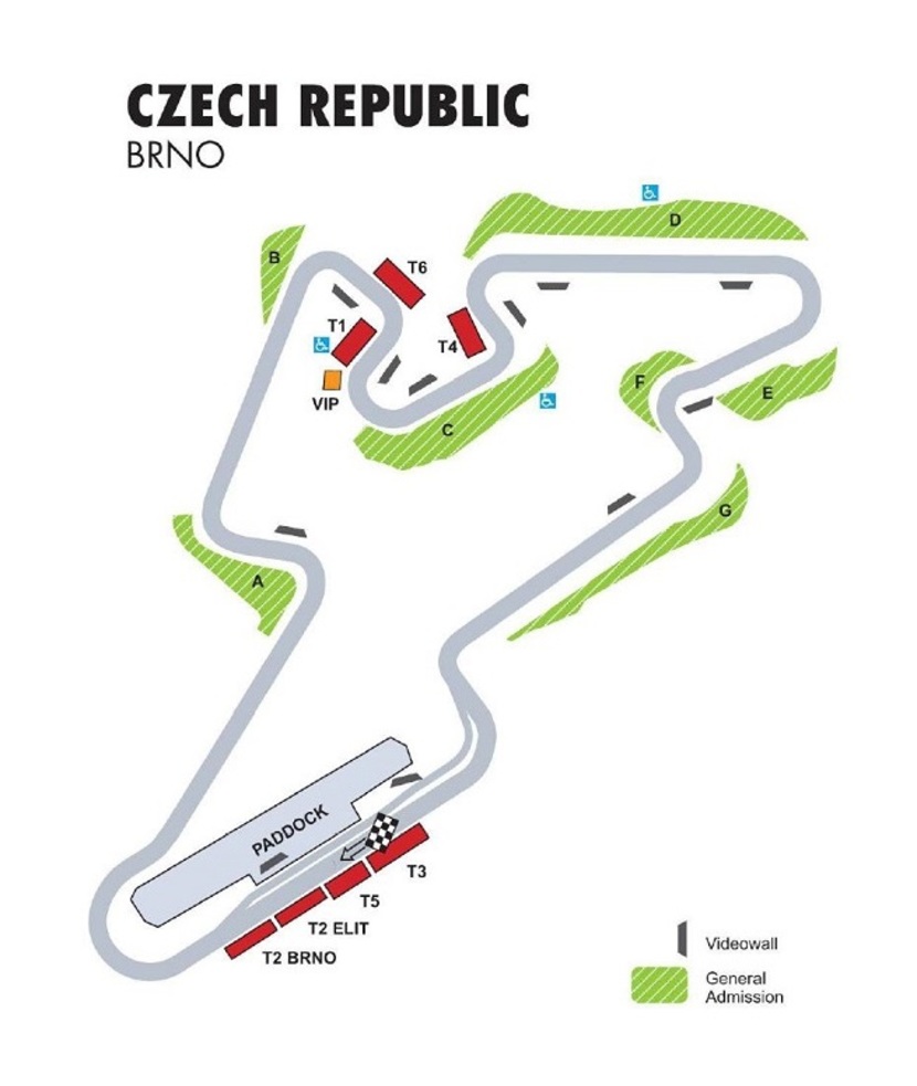Moto GP Brünn Streckenplan