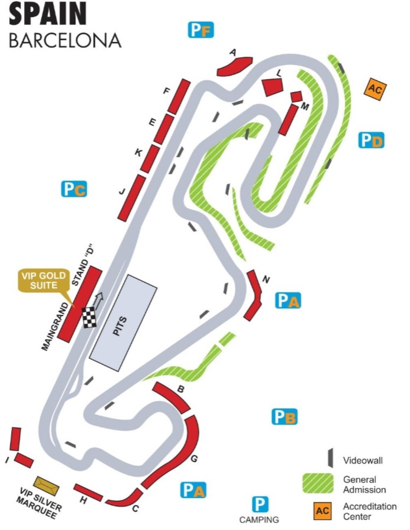 Moto GP Spanien Streckenplan