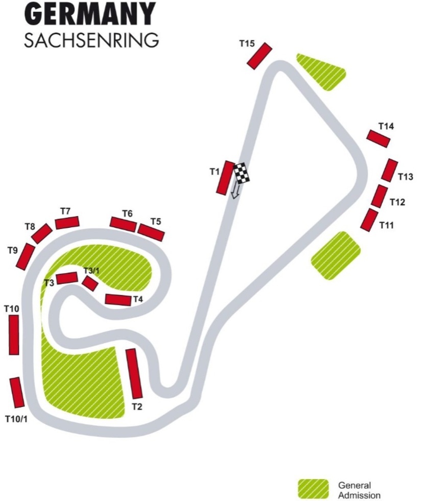 Moto GP Deutschland Streckenplan