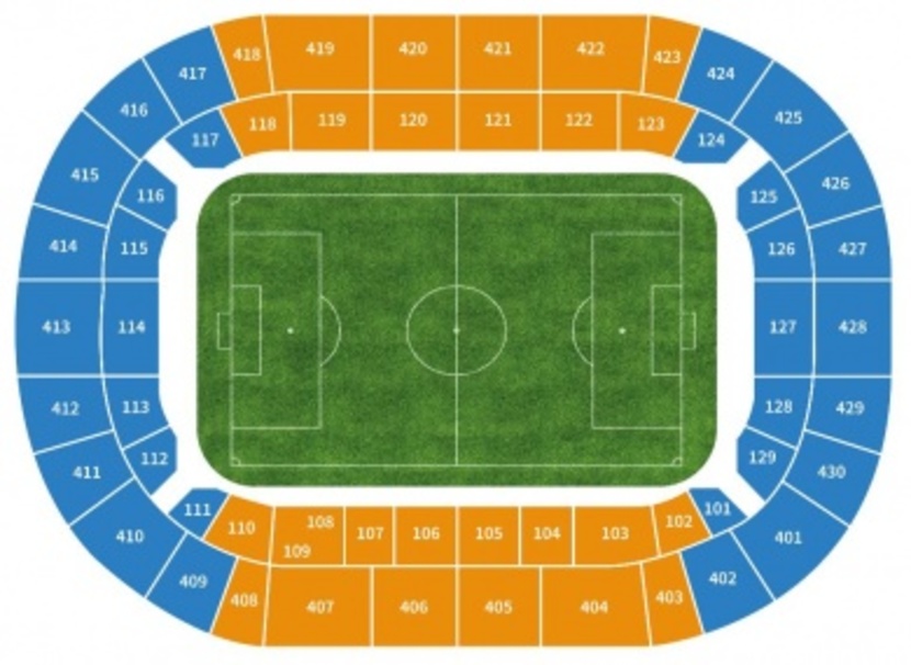 Stadionplan Ajax Amsterdam