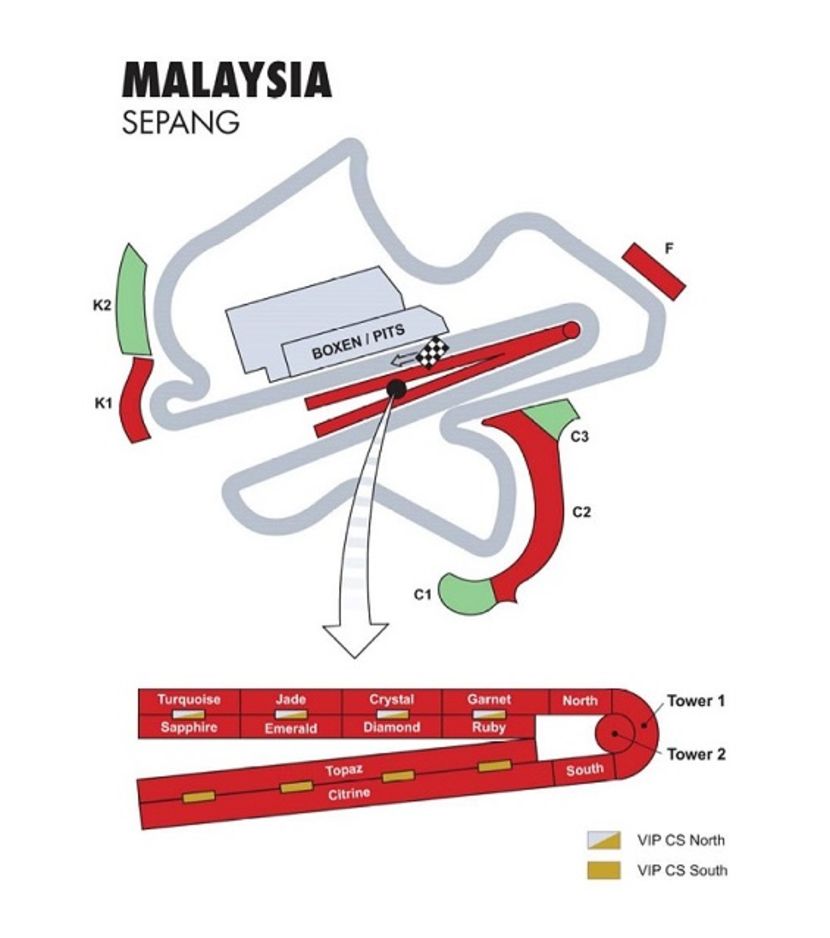 F1 Malaysia Streckenplan