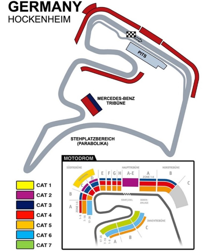 F1 Hockenheim Streckenplan