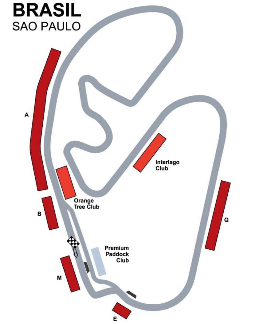 F1 Brasilien Streckenplan F1 Brasilien Streckenplan