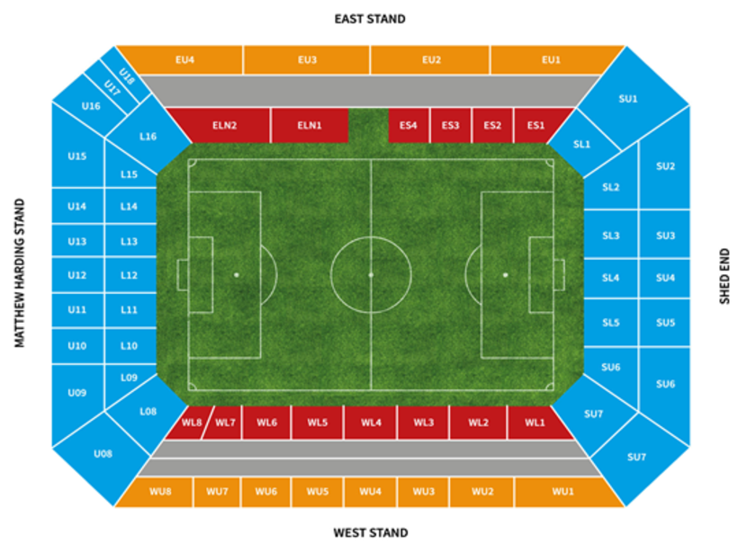 Chelsea Stadionplan