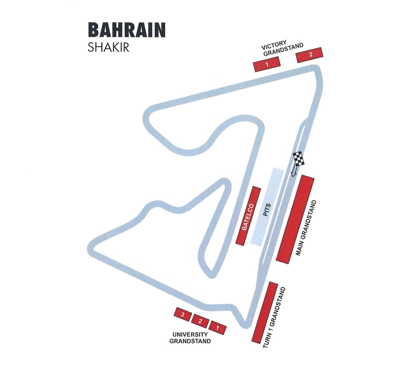 Formel 1 Bahrain Streckenplan