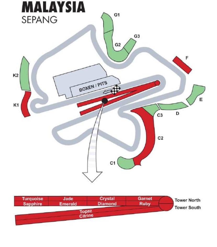 Moto GP Malaysien Streckenplan