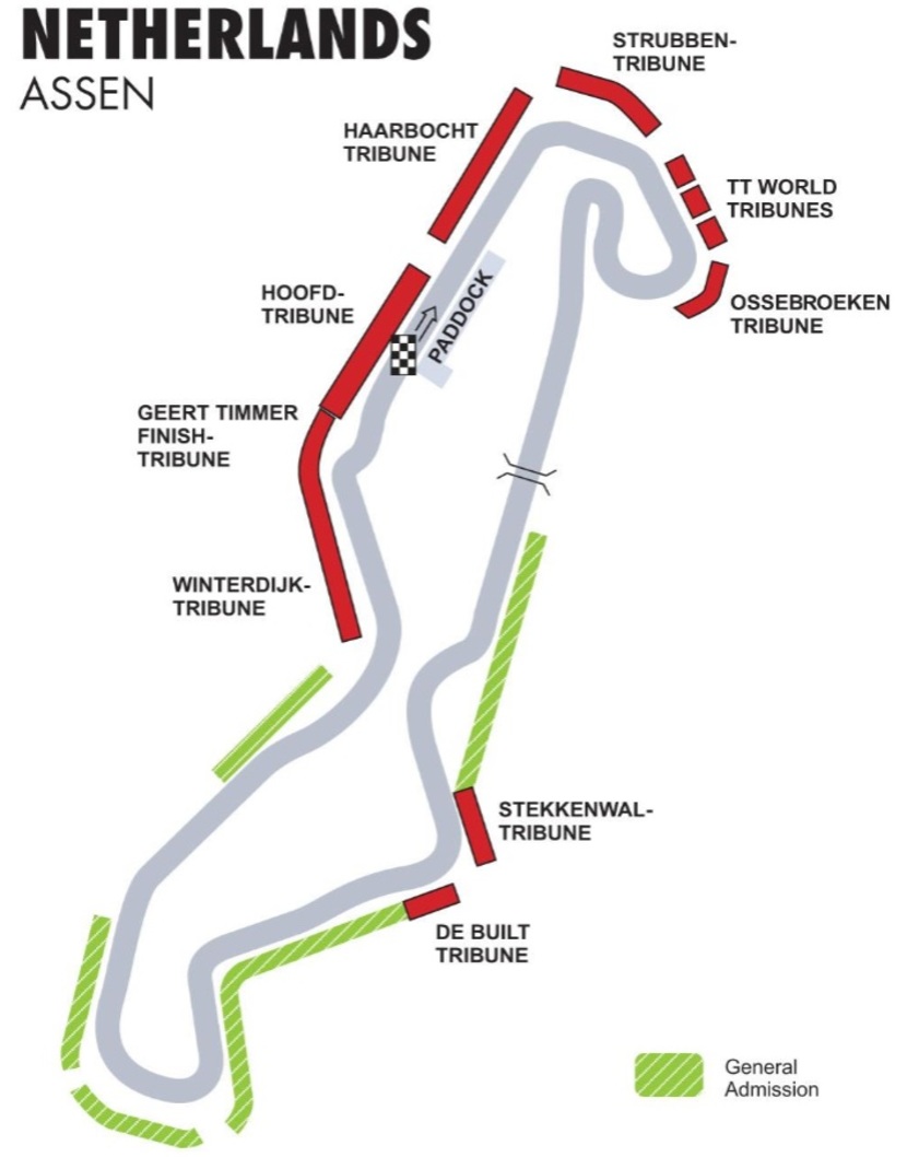 Moto GP Niederlande Streckenplan