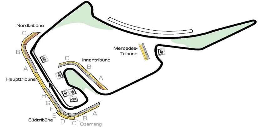 DTM Hockenheim Streckenplan