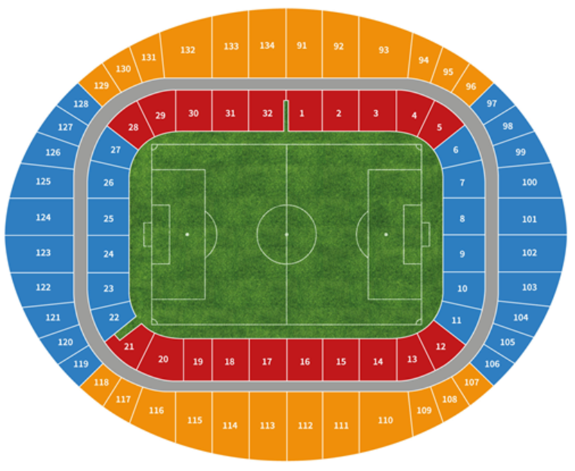 Arsenal Stadionplan