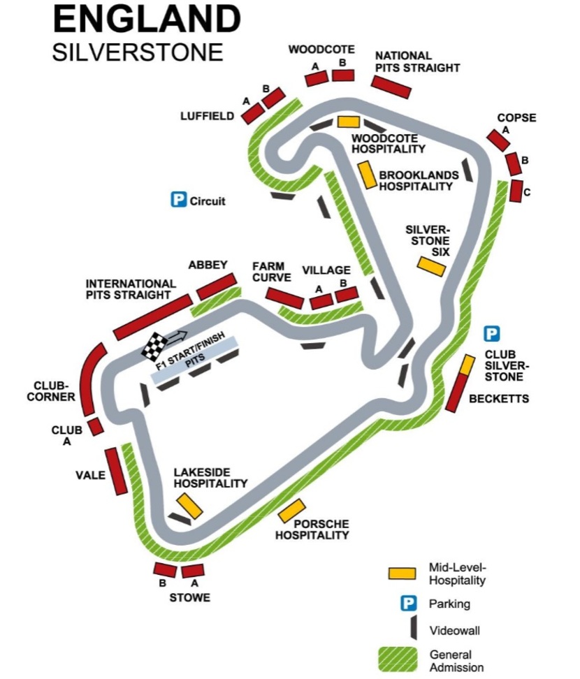 F1 England Streckenplan