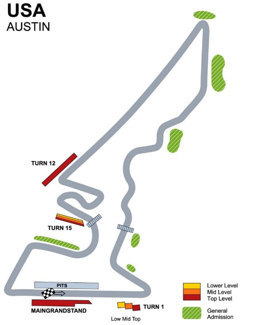 Moto GP USA Streckenplan