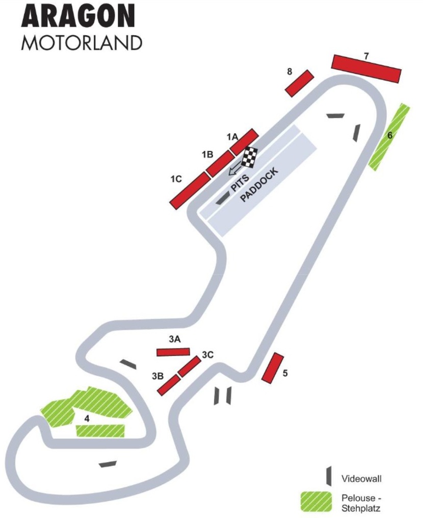 Moto GP Aragon Streckenplan