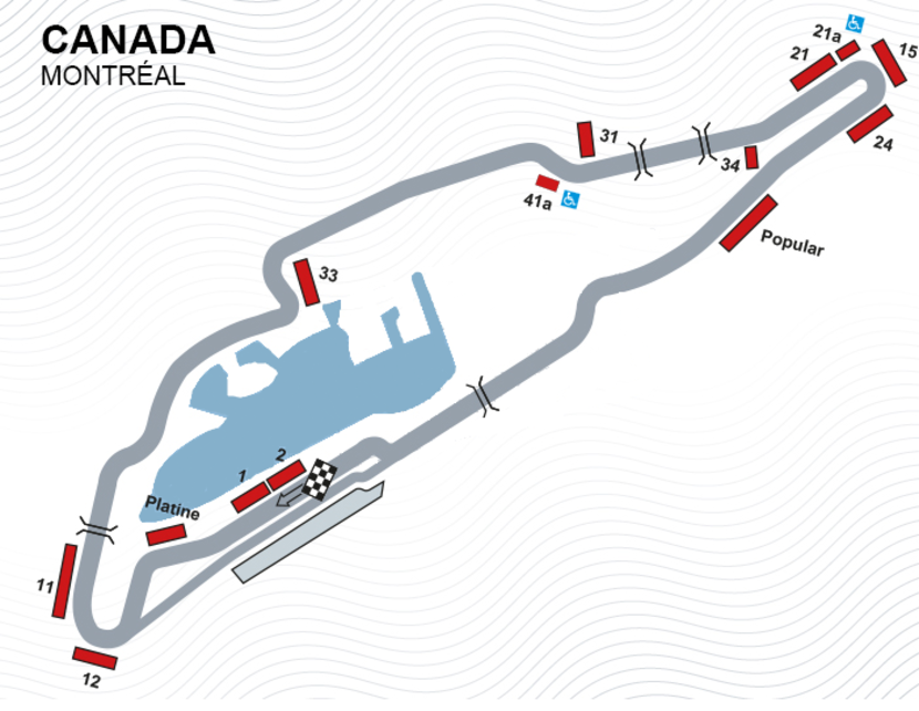 Streckenplan Kanada 2018