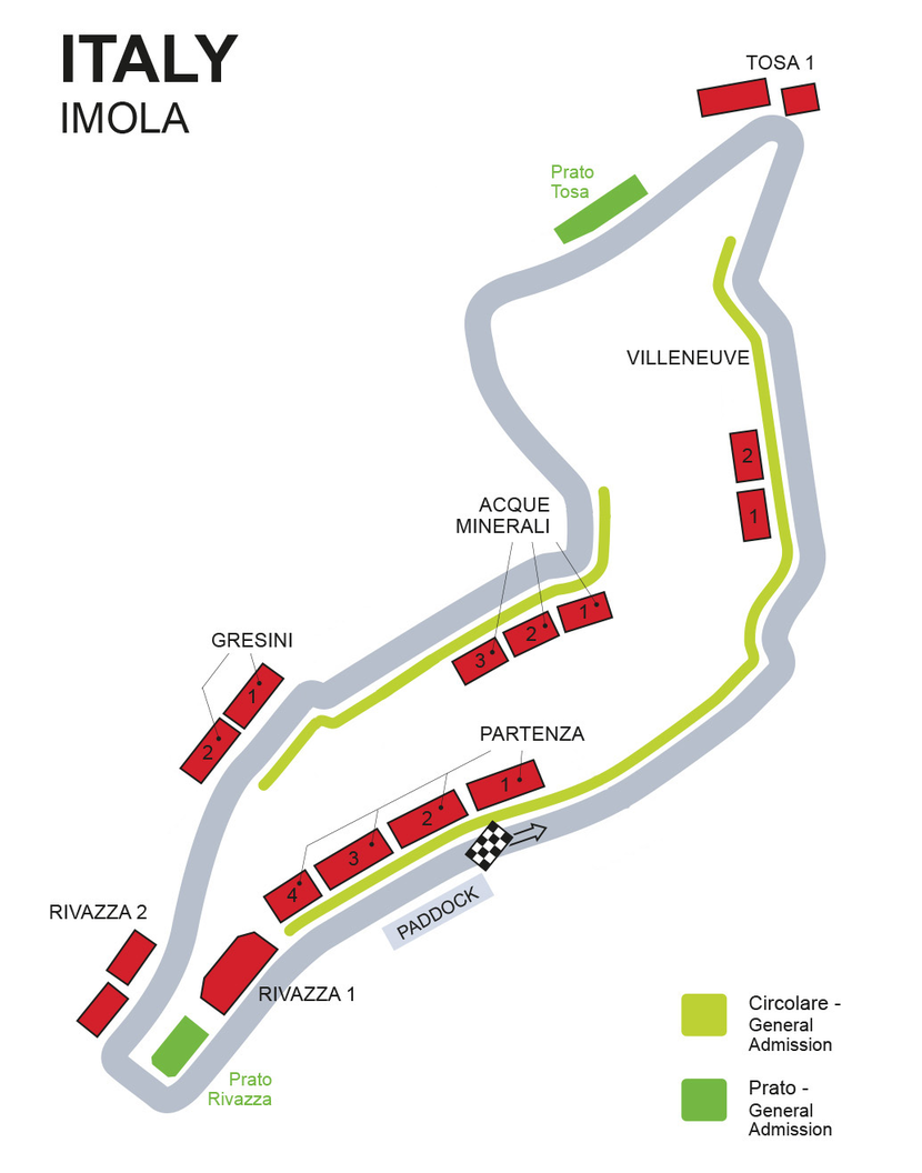 Streckenplan Imola
