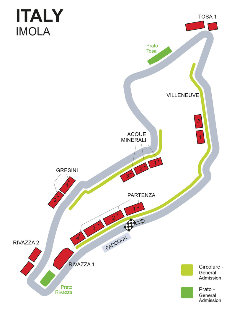 Streckenplan Imola Streckenplan Imola